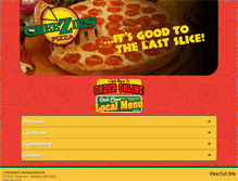 Tablet Screenshot of cheeziespizza.com